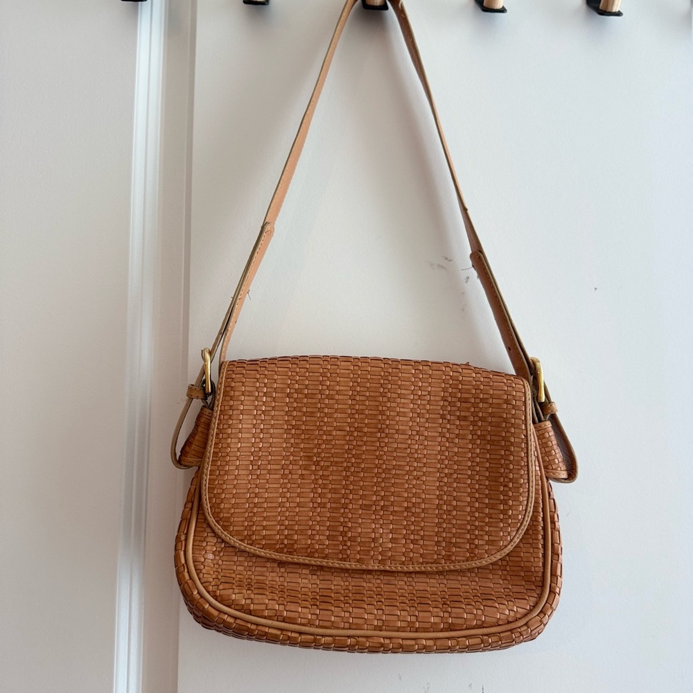 Vintage Talbots Woven Leather Bag